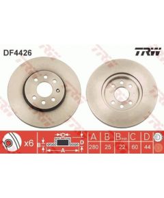 TRW Bremžu disks DF4426