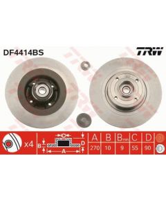 TRW Bremžu disks DF4414BS
