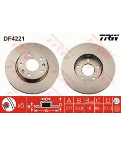 TRW Bremžu disks DF4221