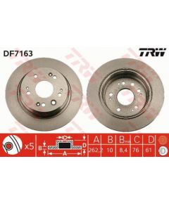 TRW Bremžu disks DF7163