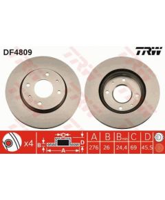 TRW Bremžu disks DF4809