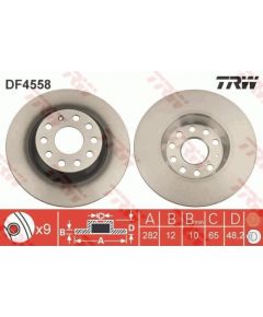 TRW Bremžu disks DF4558