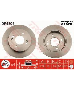 TRW Bremžu disks DF4801