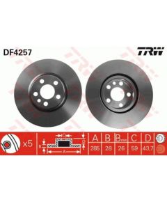 TRW Bremžu disks DF4257