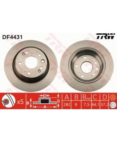 TRW Bremžu disks DF4431