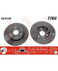 TRW Bremžu disks DF4135