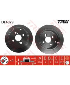 TRW Bremžu disks DF4379