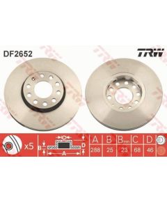 TRW Bremžu disks DF2652