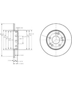 Delphi Bremžu disks BG2314