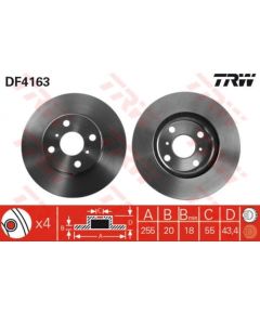 TRW Bremžu disks DF4163