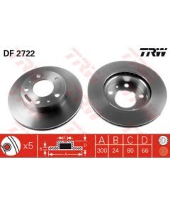 TRW Bremžu disks DF2722