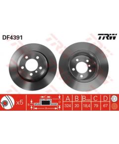 TRW Bremžu disks DF4391