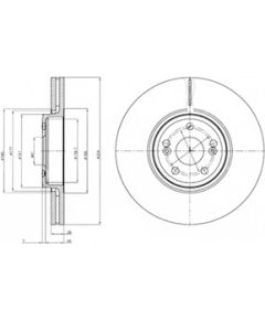 Delphi Bremžu disks BG9687