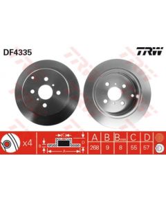 TRW Bremžu disks DF4335