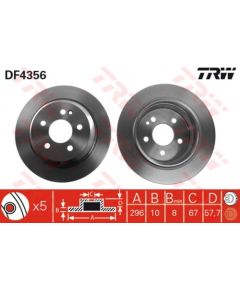 TRW Bremžu disks DF4356