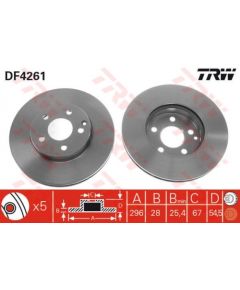 TRW Bremžu disks DF4261