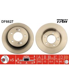 TRW Bremžu disks DF6627