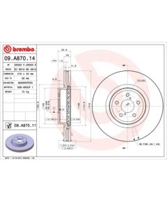 Brembo Bremžu disks 09.A870.14