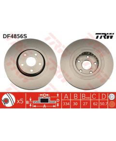TRW Bremžu disks DF4856S