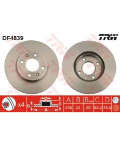 TRW Bremžu disks DF4839