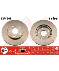 TRW Bremžu disks DF4808