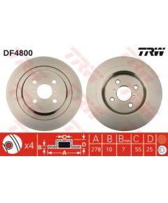 TRW Bremžu disks DF4800