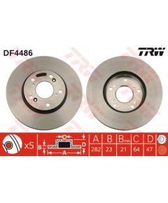 TRW Bremžu disks DF4486