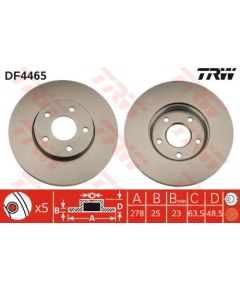 TRW Bremžu disks DF4465