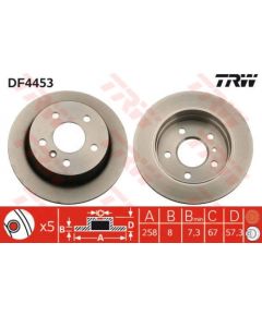 TRW Bremžu disks DF4453