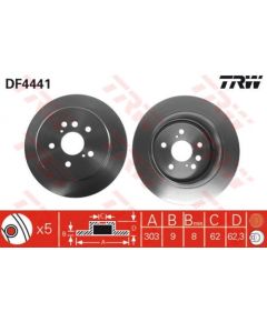 TRW Bremžu disks DF4441