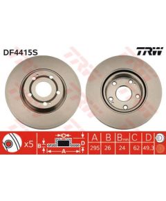 TRW Bremžu disks DF4415S