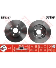 TRW Bremžu disks DF4367