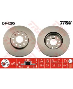 TRW Bremžu disks DF4295