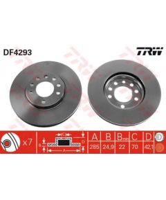 TRW Bremžu disks DF4293