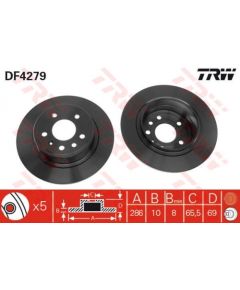 TRW Bremžu disks DF4279