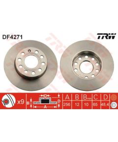 TRW Bremžu disks DF4271