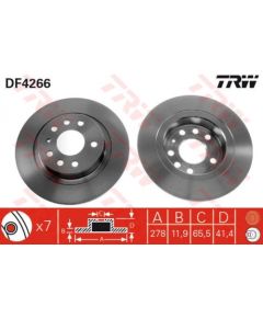 TRW Bremžu disks DF4266