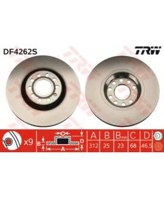 TRW Bremžu disks DF4262S