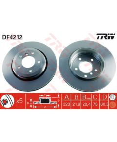 TRW Bremžu disks DF4212