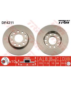 TRW Bremžu disks DF4211