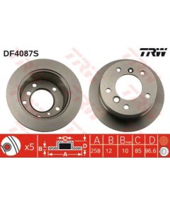 TRW Bremžu disks DF4087S