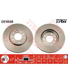 TRW Bremžu disks DF4048