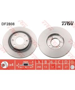 TRW Bremžu disks DF2808