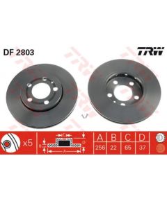 TRW Bremžu disks DF2803