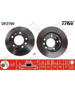 TRW Bremžu disks DF2790