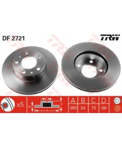 TRW Bremžu disks DF2721