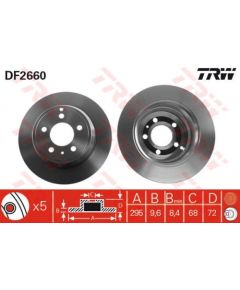 TRW Bremžu disks DF2660