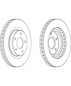 Ferodo Bremžu disks DDF1624