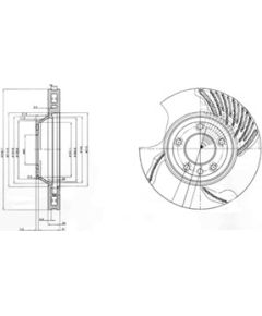 Delphi Bremžu disks BG9774