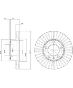 Delphi Bremžu disks BG9692